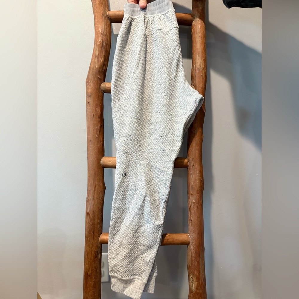 Lululemon Athletica Light Gray Textured Joggers